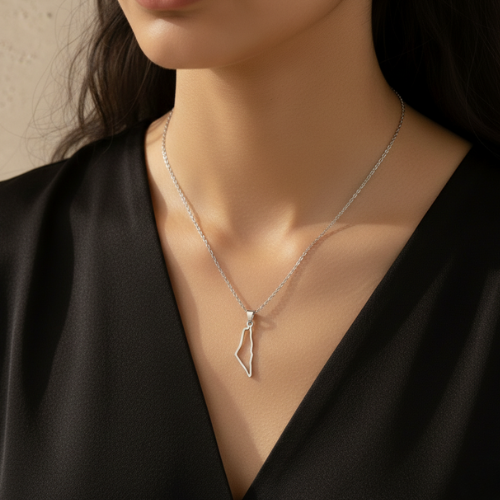 Israel Map Necklace