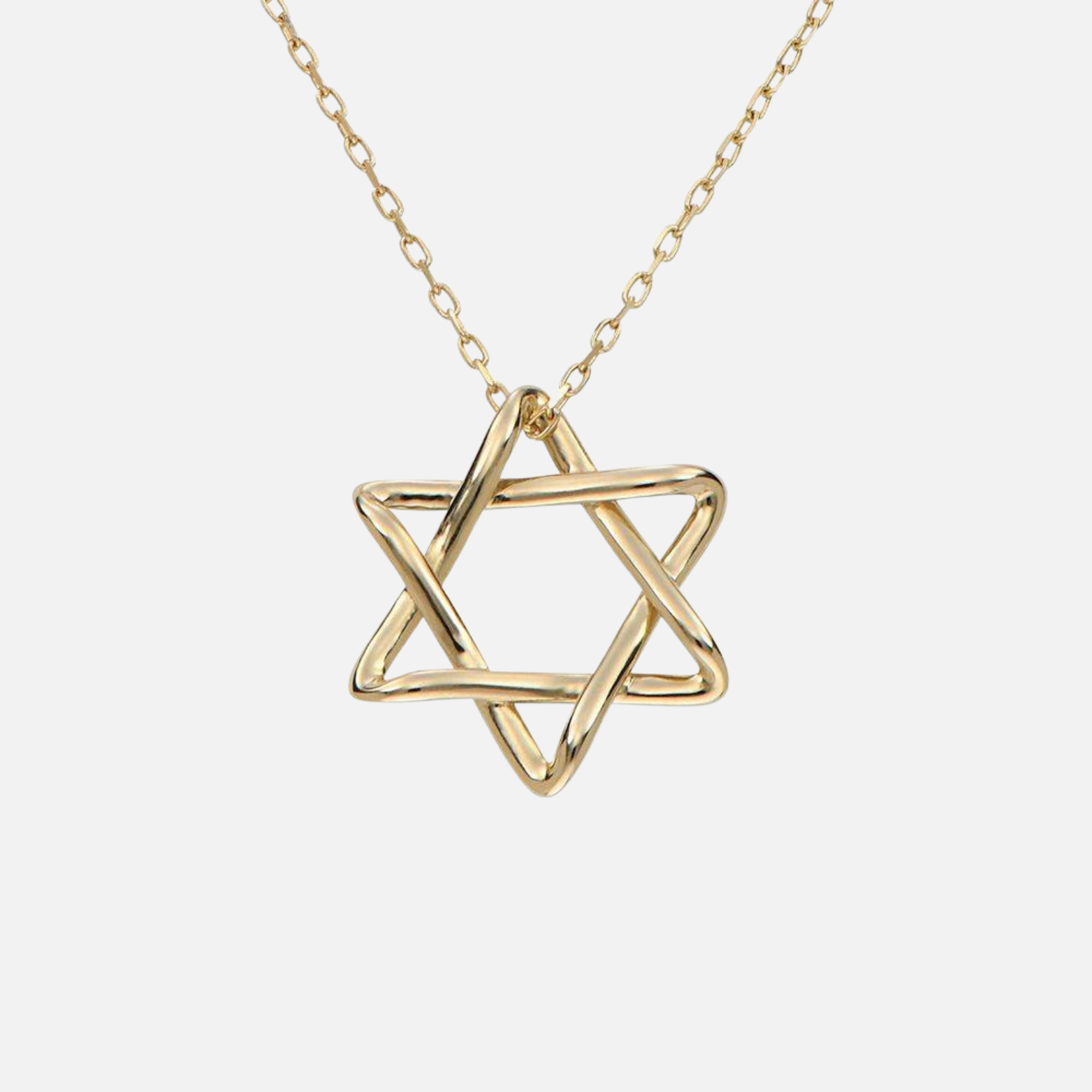 Curved Star of David Necklace