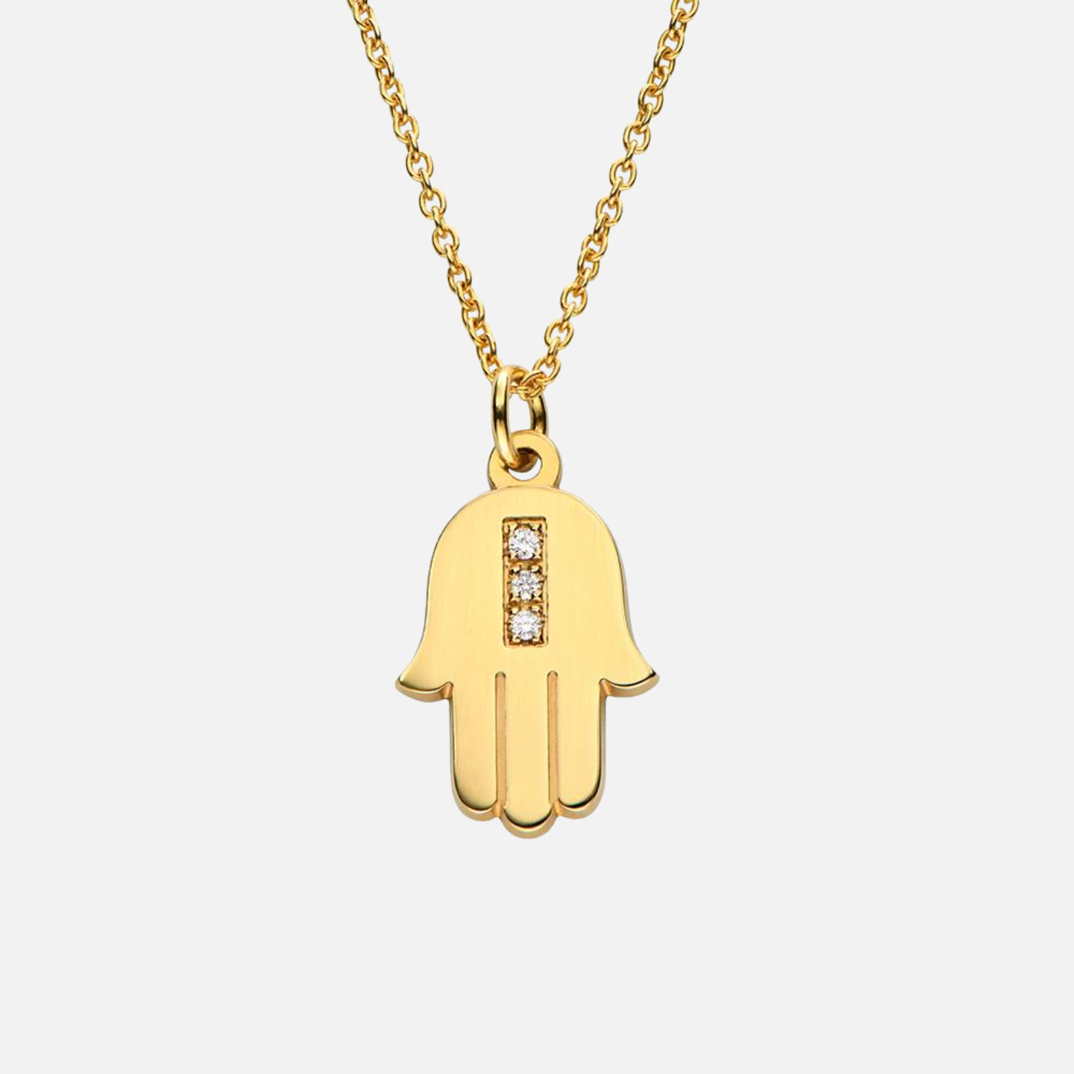 Hamsa Necklace in Gold Vermeil