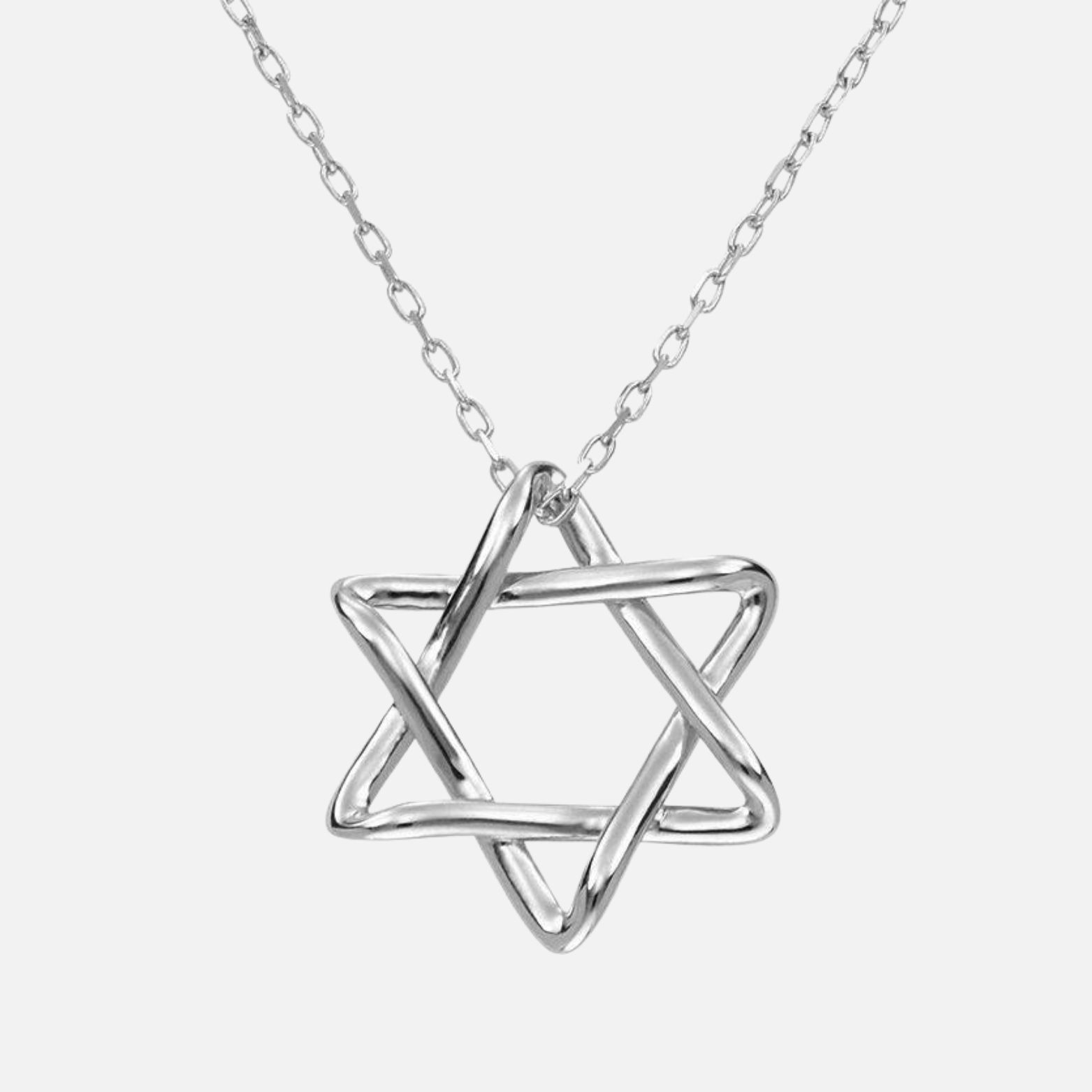 Curved Star of David Necklace