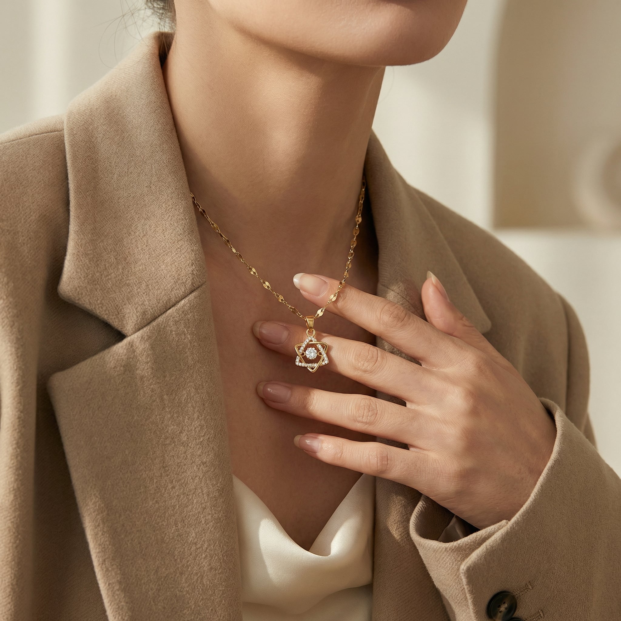 Star Of David Gem Pendant