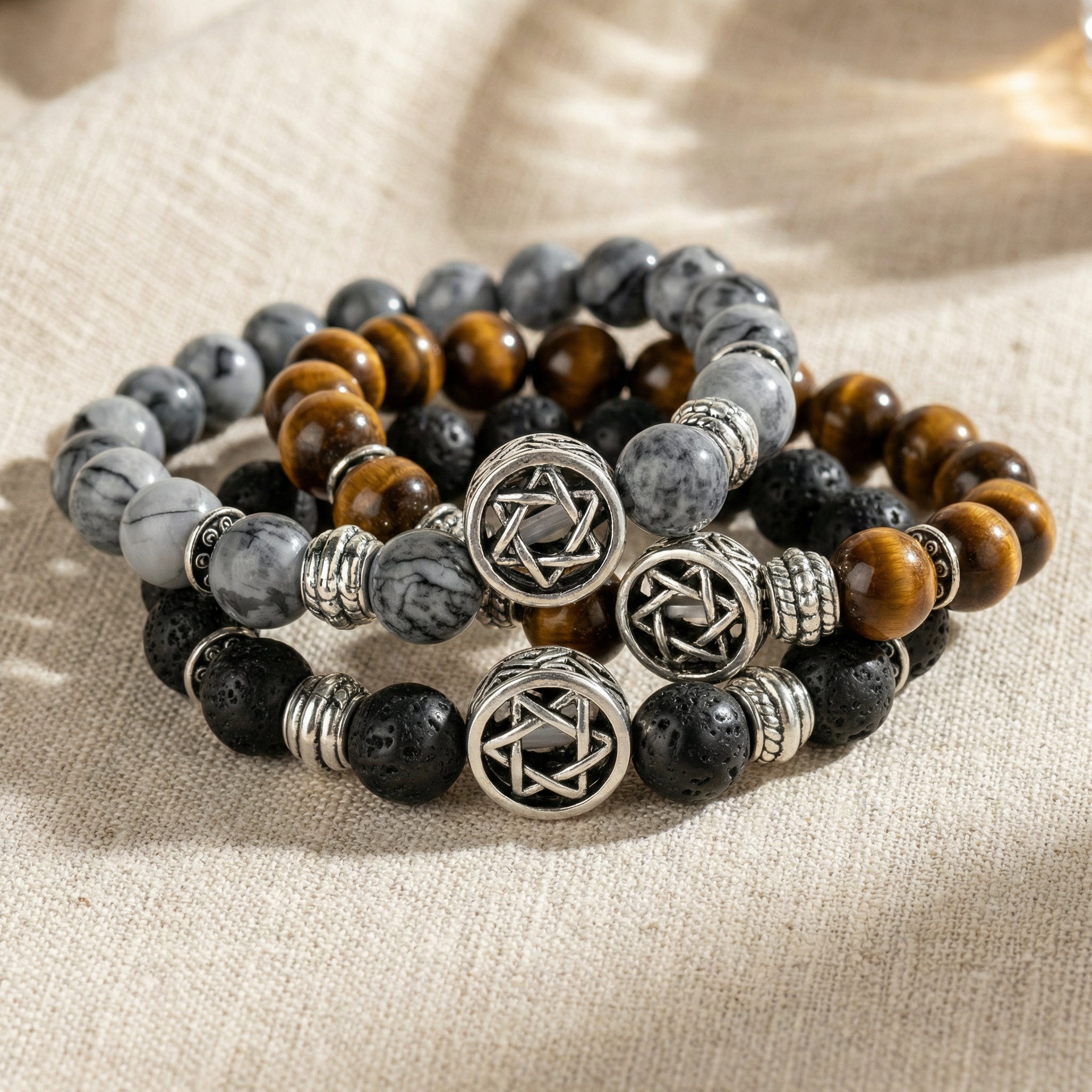 Star Of David Element Bracelet