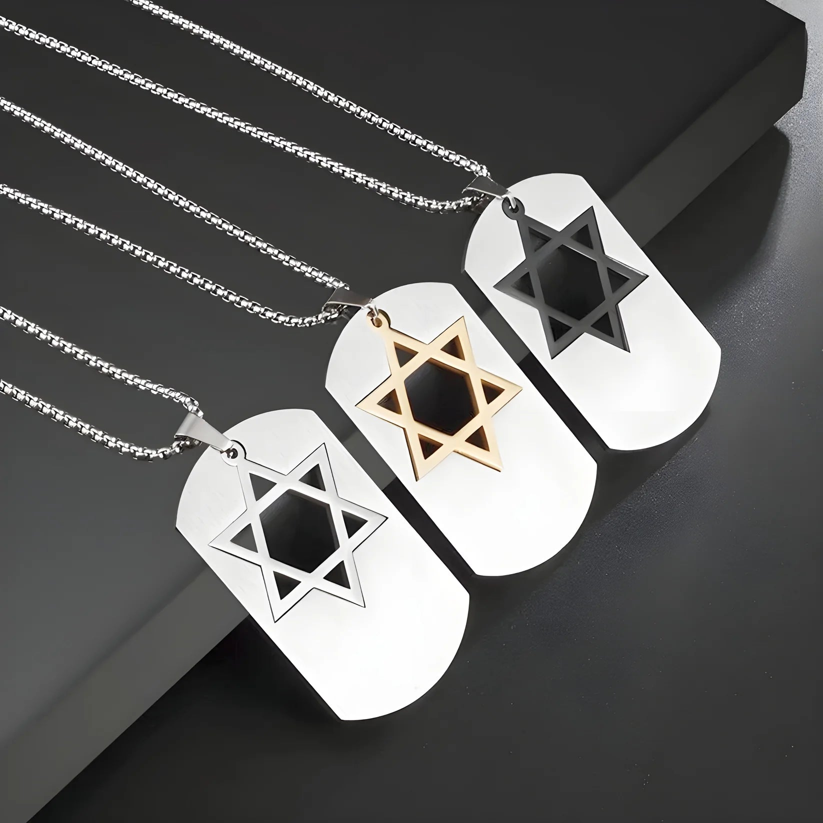 Star of David Tag Pendant