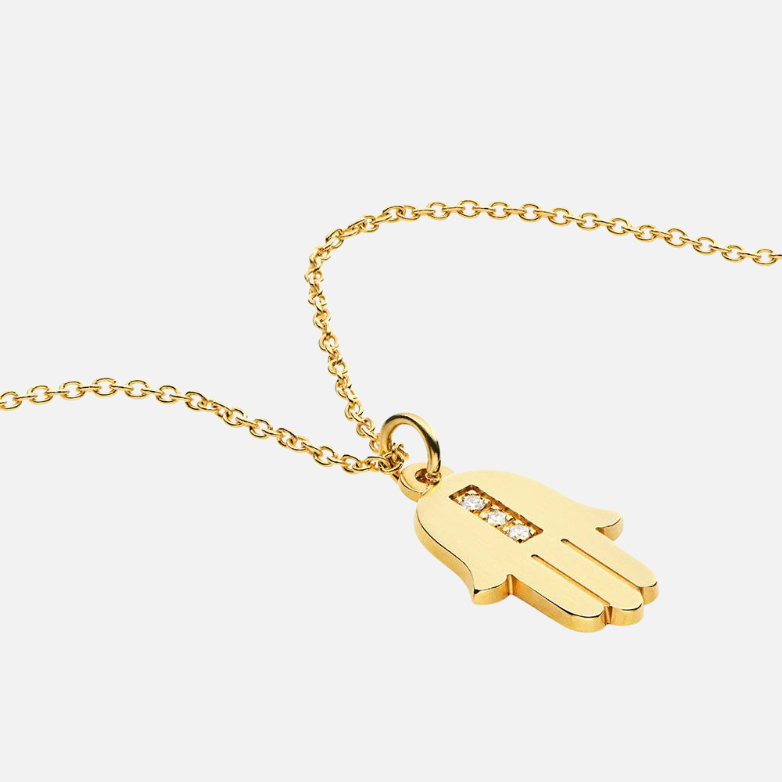 Hamsa Necklace in Gold Vermeil