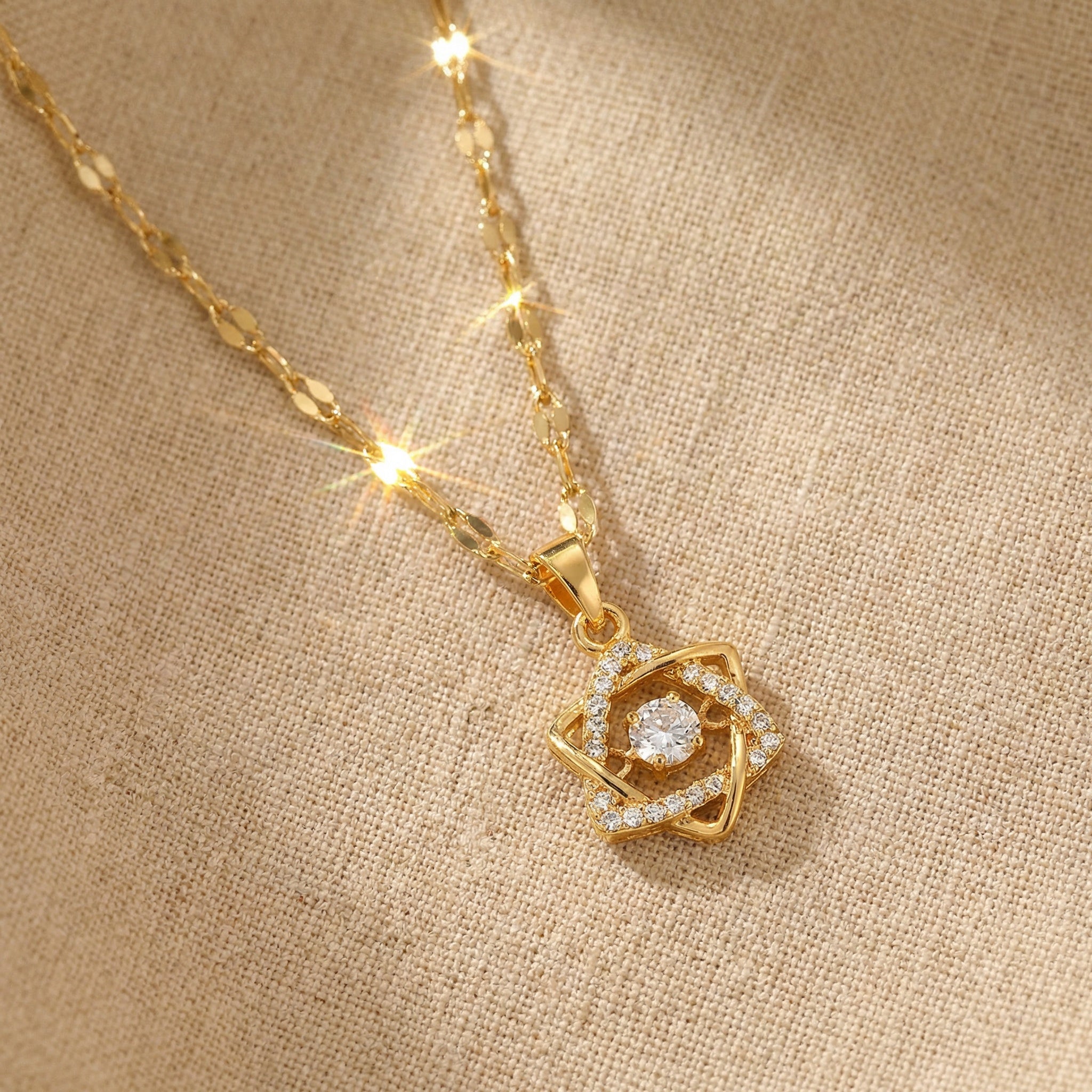 Star Of David Gem Pendant